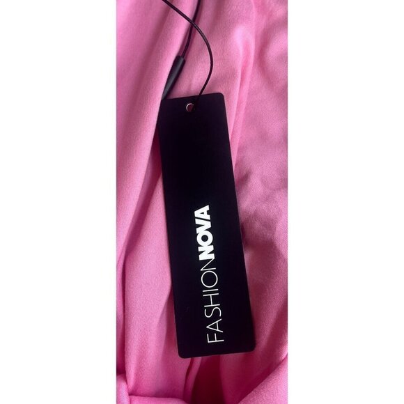 NWT Fashion Nova Midi Bodycon Size 3X Bella Ribbed Summer Barbie Pink Dress - Picture 11 of 11